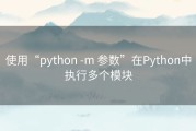 使用“python -m 参数”在Python中执行多个模块