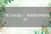 “骂人是机器人”突破智能界限的标志？