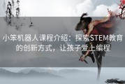 小笨机器人课程介绍：探索STEM教育的创新方式，让孩子爱上编程