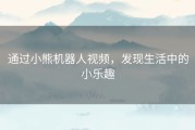 通过小熊机器人视频，发现生活中的小乐趣