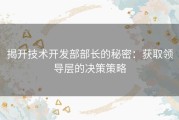 揭开技术开发部部长的秘密：获取领导层的决策策略