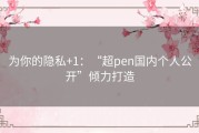 为你的隐私+1：“超pen国内个人公开”倾力打造