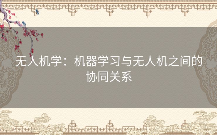 无人机学：机器学习与无人机之间的协同关系