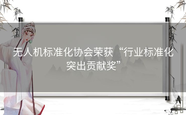 无人机标准化协会荣获“行业标准化突出贡献奖”