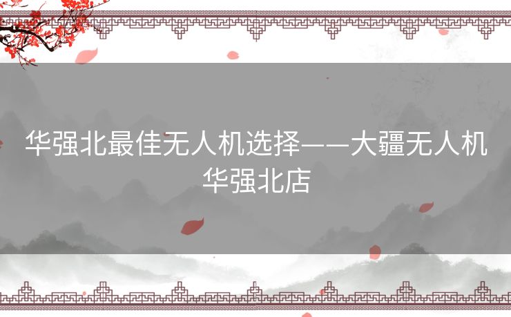 华强北最佳无人机选择——大疆无人机华强北店