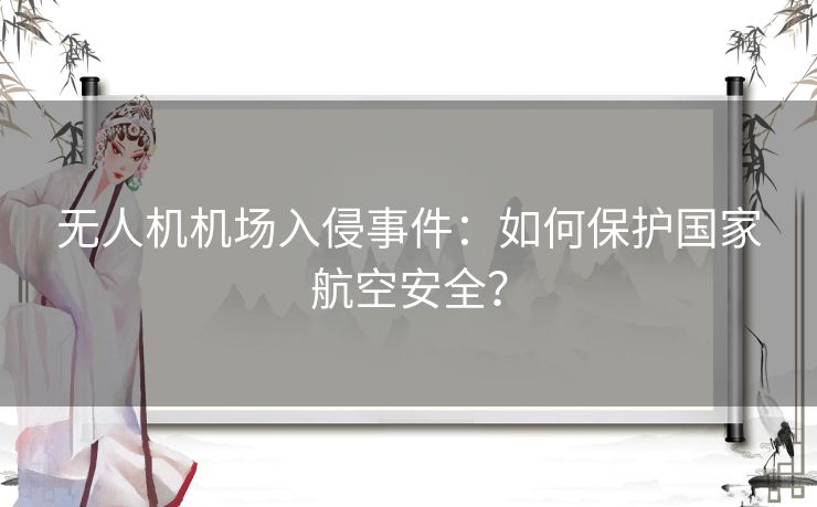 无人机机场入侵事件：如何保护国家航空安全？