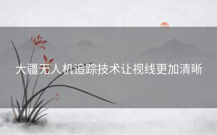 大疆无人机追踪技术让视线更加清晰