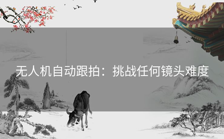 无人机自动跟拍：挑战任何镜头难度