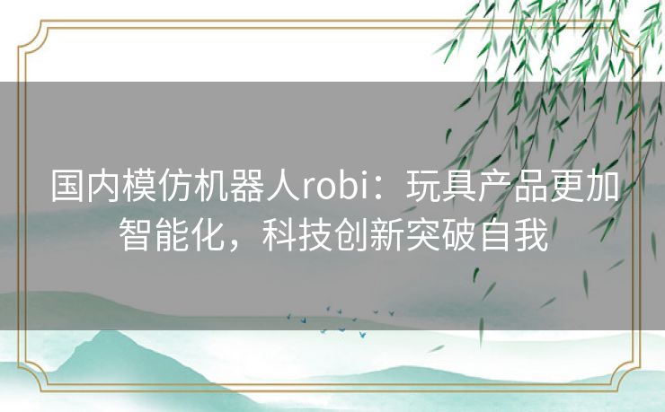 国内模仿机器人robi：玩具产品更加智能化，科技创新突破自我