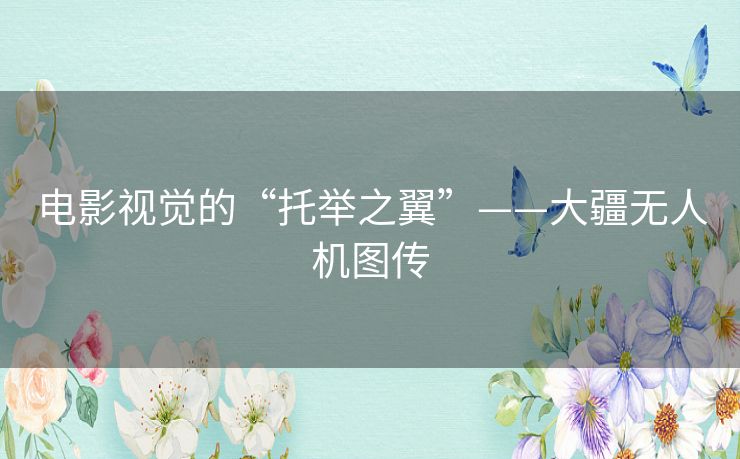 电影视觉的“托举之翼”——大疆无人机图传