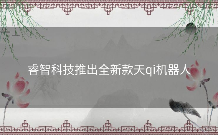 睿智科技推出全新款天qi机器人