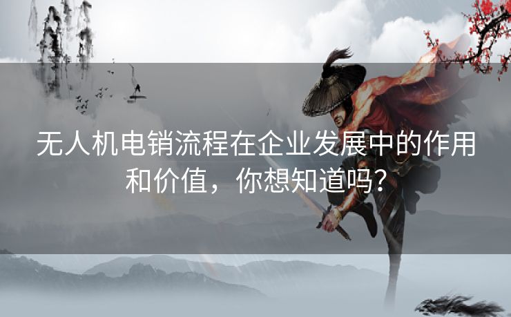 无人机电销流程在企业发展中的作用和价值，你想知道吗？