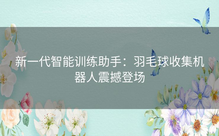 新一代智能训练助手：羽毛球收集机器人震撼登场