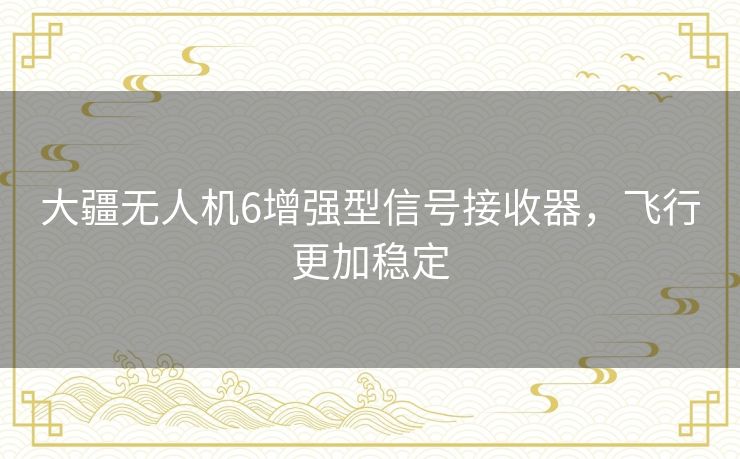 大疆无人机6增强型信号接收器，飞行更加稳定