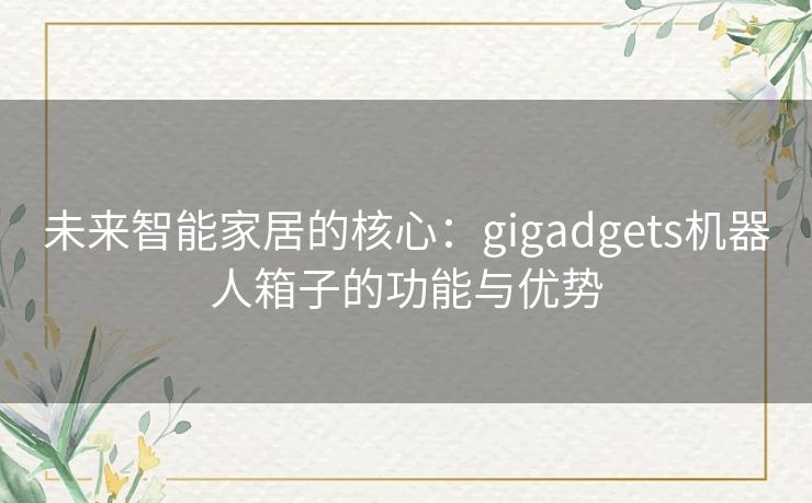 未来智能家居的核心：gigadgets机器人箱子的功能与优势