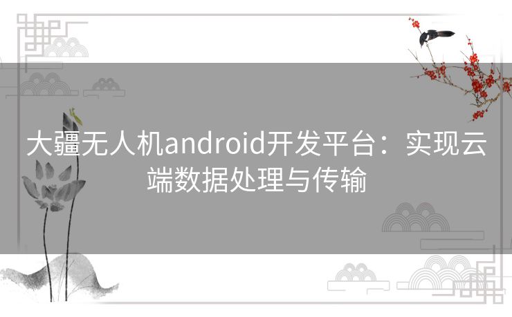 大疆无人机android开发平台：实现云端数据处理与传输