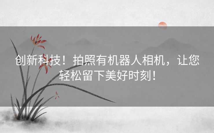 创新科技！拍照有机器人相机，让您轻松留下美好时刻！